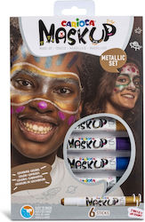 Mask Up Machiaj De Carnaval Pictură Pe Față Metalic 6 Bucăți