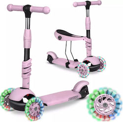 Ricokids Kids Scooter 3-Wheel with Seat Pink