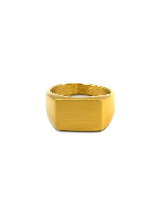 Awear Men's Gold Plated Steel Ring