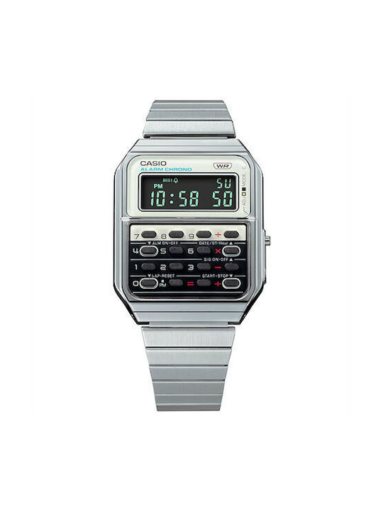 Casio Digital Uhr Chronograph Batterie mit Metallarmband