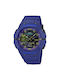 Casio Bluetooth Digital Uhr Chronograph Batterie mit Blau / Blau Kautschukarmband