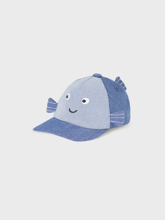 Mayoral Kids' Hat Jockey Fabric Blue