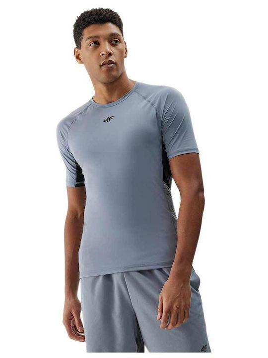4F Bluza Sportivă pentru Bărbați cu Mânecă Scurtă Argint