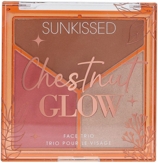 Sunkissed Παλέτα με Σκιές Ματιών σε Στερεή Μορφή Chestnut Glow 17.5gr