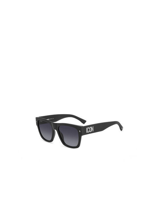 Dsquared2 Sonnenbrillen mit Schwarz Rahmen und Schwarz Verlaufsfarbe Linse ICON 0004/S P5I9O