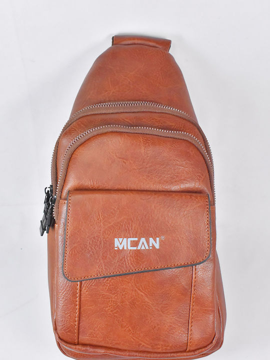 Leather Men's Bag Sling Tabac Brown