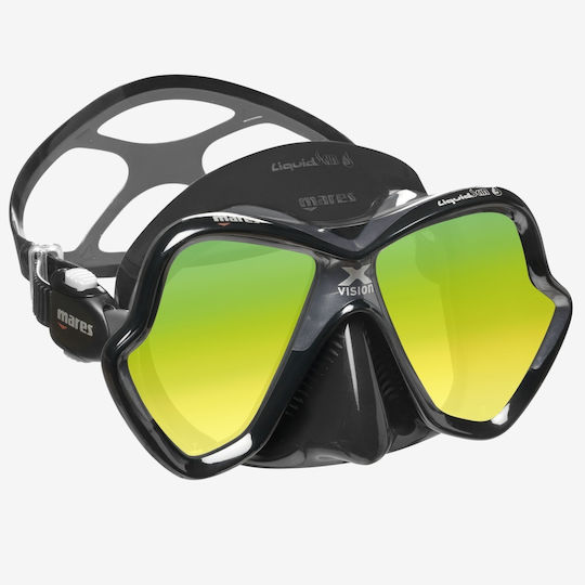 Mares Tauchmaske Silikon X-vision Liquid Skin Mirrored Grau