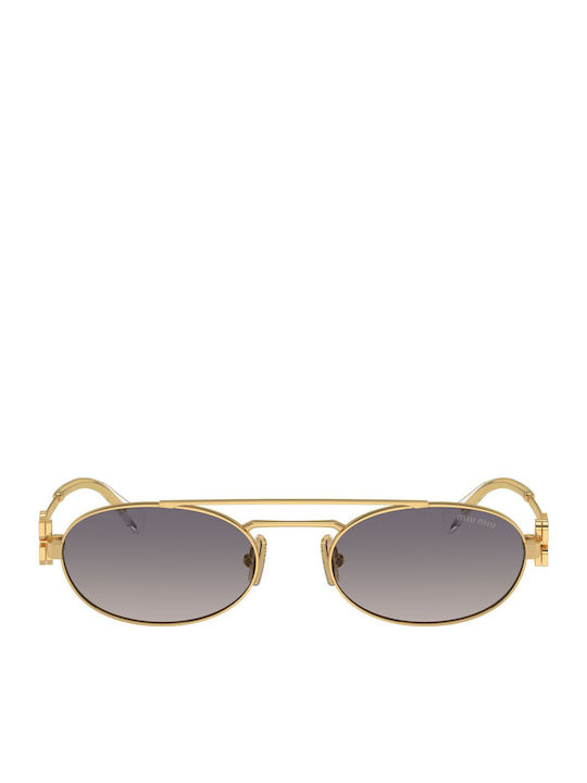 Women's Sunglasses with Gold Metal Frame and Gold Lens