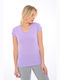 Damen Sport T-Shirt Flieder