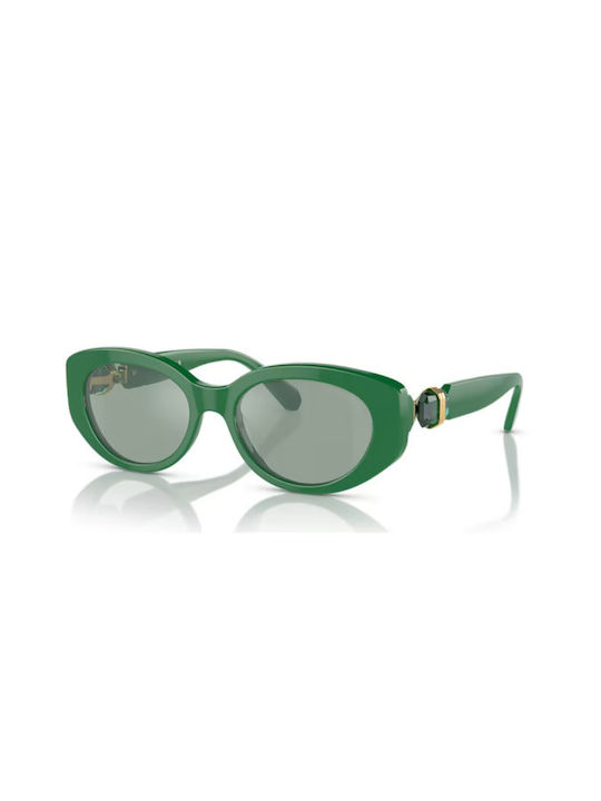 Swarovski Sunglasses with Green Plastic Frame and Green Lens 5679539