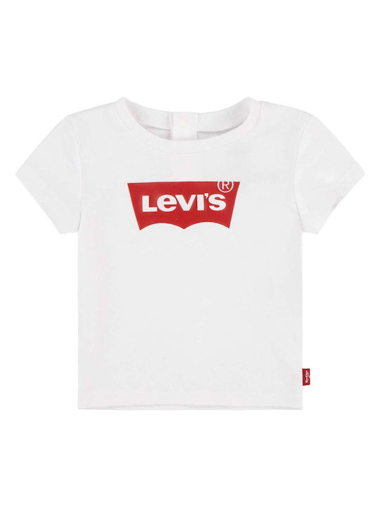 Levi's Bluză pentru copii Cu mânecă scurtă Alb