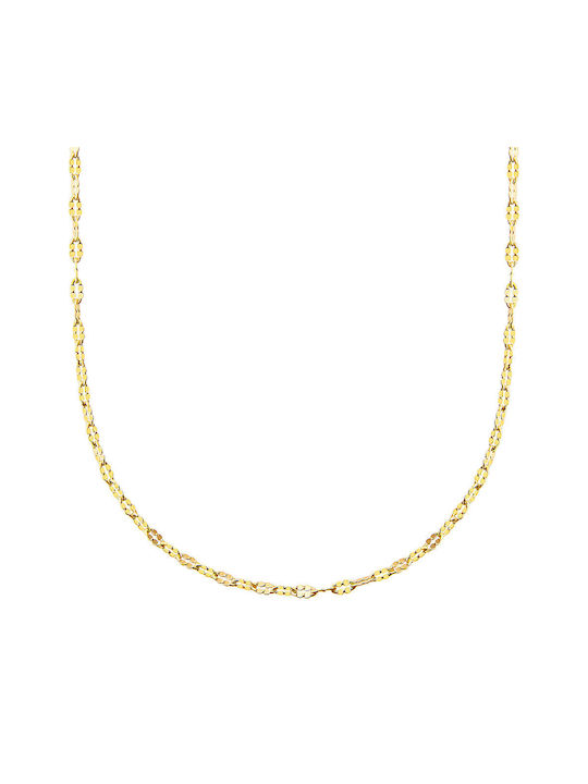 Silver Chain "fraise" Gold Plated 50cm