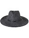 Fullah Sugah Wicker Women's Panama Hat Black