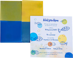My Mastoras My Mastoras Ψαράκια Taufeinladungen Thema Meer mit Umschlag