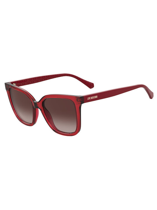 Moschino Sonnenbrillen mit Burgundisch Rahmen MOL 077/S C9A