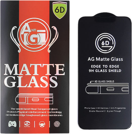 Mat Full Face Tempered Glass Negru (Moto G84)