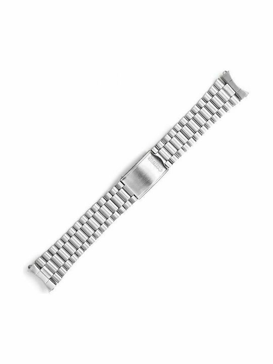 Seiko Μεταλλικό Μπρασελέ Ασημί 19mm