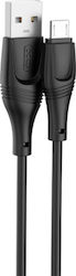 XO NB238 16.005.0358 Regular USB 2.0 σε micro USB 1m Μαύρο