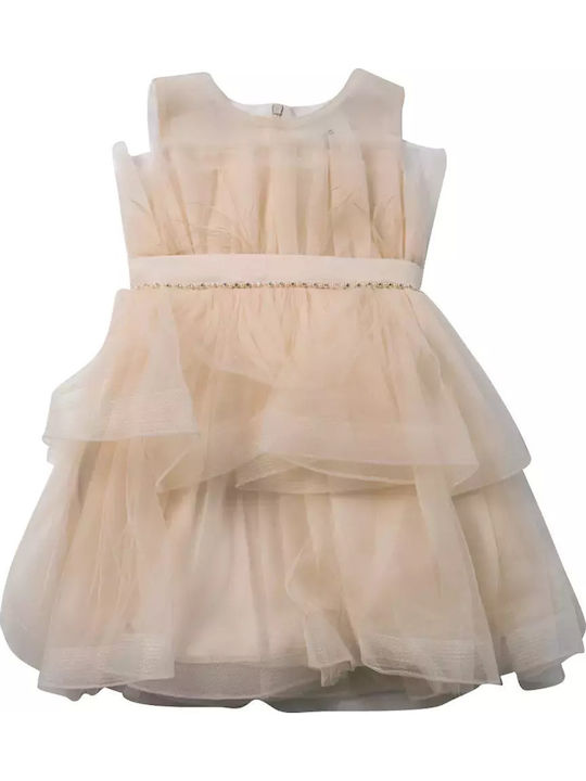 Kinderkleid Tüll Beige