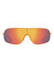 Polaroid Sunglasses with Orange Plastic Frame and Multicolour Polarized Mirror Lens PLD6222/S L7Q/OZ