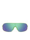 Polaroid Unisex Sunglasses with Green Plastic Frame and Multicolour Polarized Mirror Lens PLD6222/S 1ED/5Z