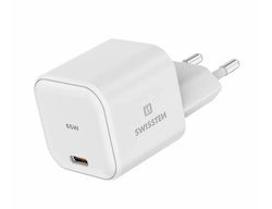 Swissten Încărcător Fără Cablu GaN și Cablu USB-C 65W Livrarea energiei Albς (22037020)