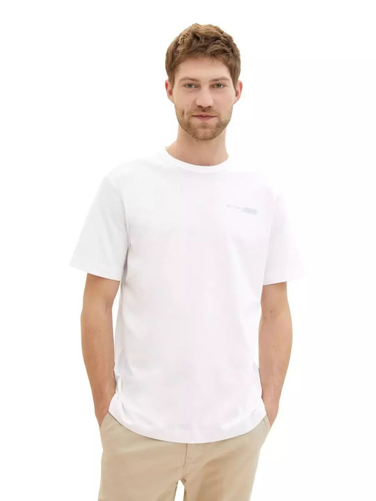 Tom Tailor Ανδρικό T-shirt Κοντομάνικο Λευκο