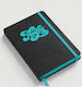 Pyrographic Faux Leather Notebook 98 Ruled Shee...