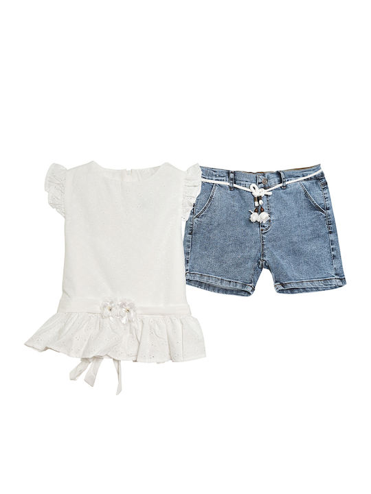 Kinder-Set mit Shorts Sommer 2Stück White