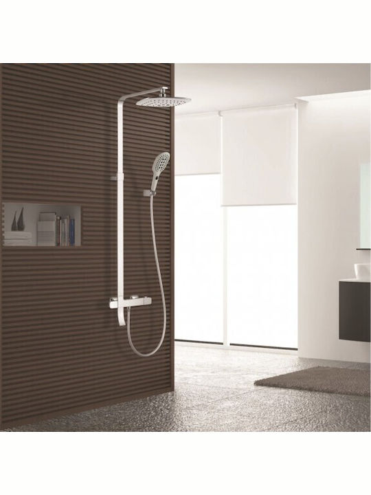 Inter Ceramic Ceramic Margo Стълб за душ с Батерия Сребрист