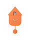 Karlsson Wall Clock With Pendulum Orange 21.5x41cm