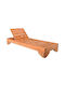 Deckchair Wooden Verano Walnut 77x214x28cm.