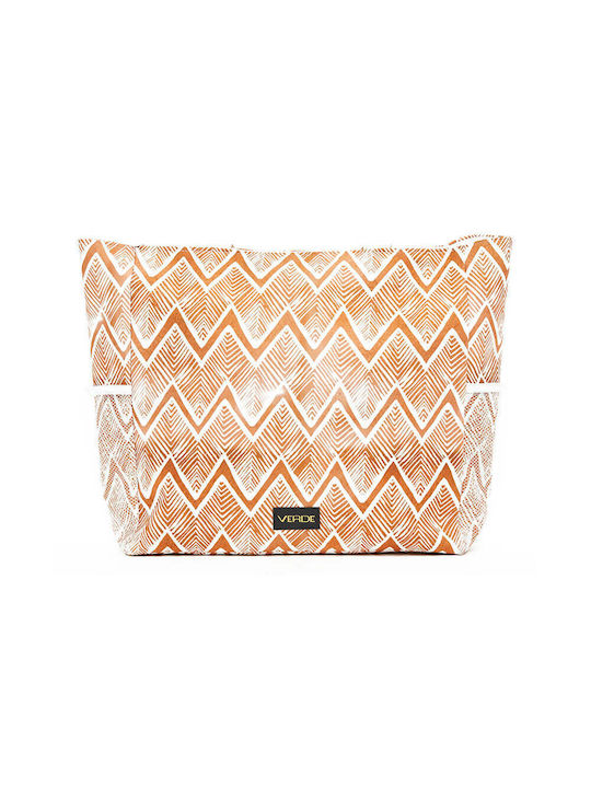 Verde Fabric Beach Bag with Wallet Orange