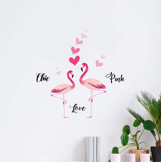 Autocolant Decorativ Perete Flamingos 1buc 45x35buc Ango