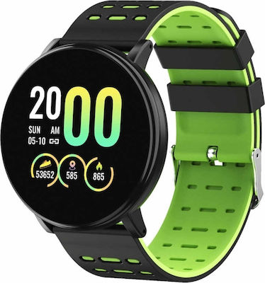 119 0305 Smartwatch με Παλμογράφο (Μαύρο)