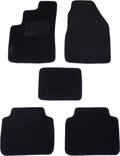 Autopataki Set of Front and Rear Mats 5pcs for Hyundai Matrix 2001-2010 Black