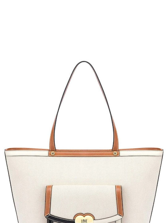 Moschino Damentasche Schultertasche Beige