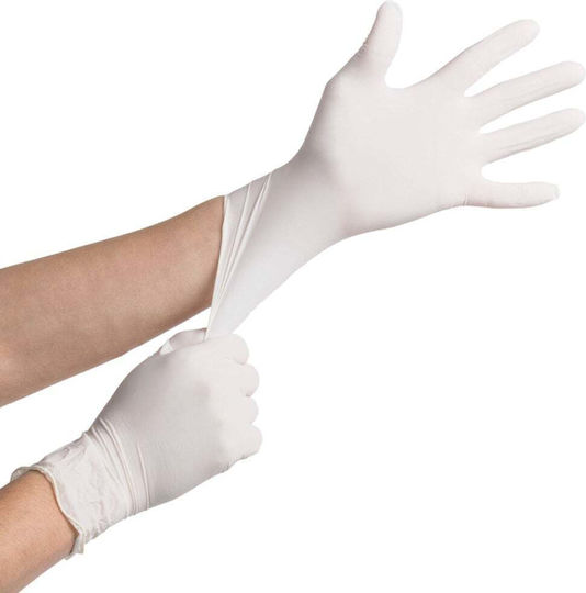 Bournas Medicals Latex Surgical Examination Gloves No 8 Powdered White 2pcs