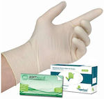 Latex Examination Gloves Powdered White 100pcs