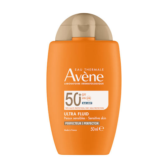 Eau Thermale Avène Ultra Fluid Perfector Waterproof Sunscreen Cream Face SPF50+ with Color 50ml