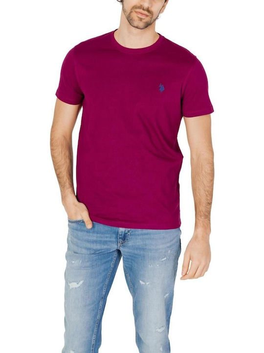 U.S. Polo Assn. Bluza Bărbătească cu Mânecă Scurtă Burgundy