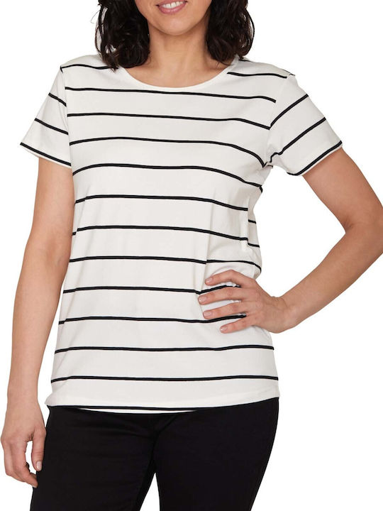 Jensen Woman Women's T-shirt Striped White