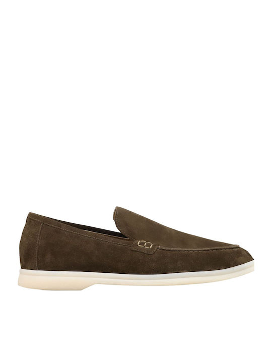 Kalogirou Men's Suede Loafers Green