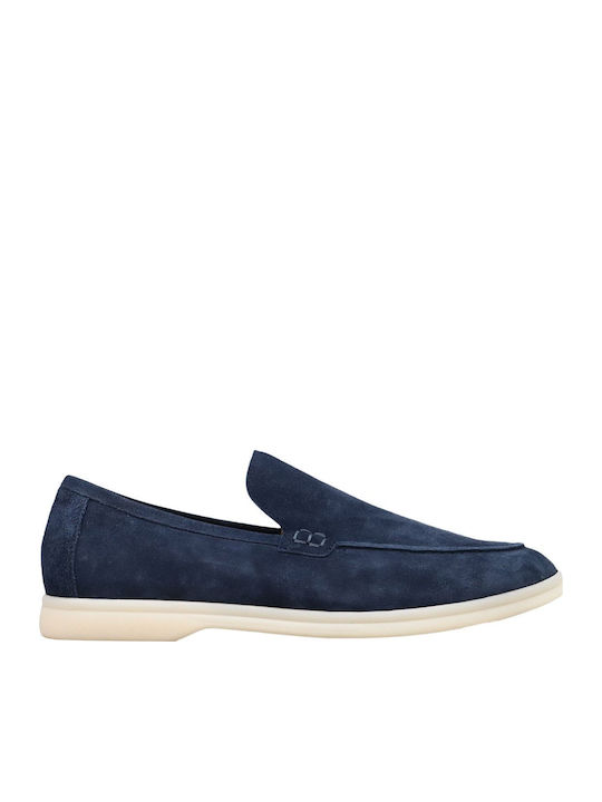 Kalogirou Men's Suede Loafers Blue