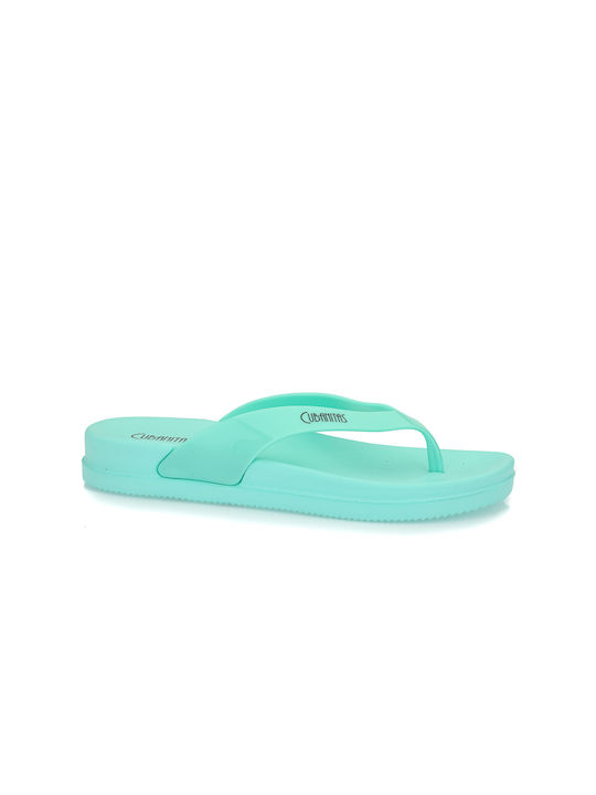 Cubanitas Frauen Flip Flops in Türkis Farbe