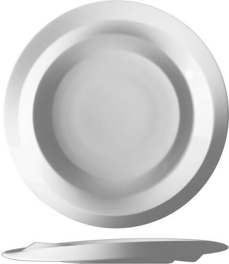 e-exoplismos Series Nami Langenthal/g.benedikt Plate Shallow made of Porcelain White with Diameter 32cm 6pcs