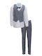 Kids' Suit Summer 4pcs Gray
