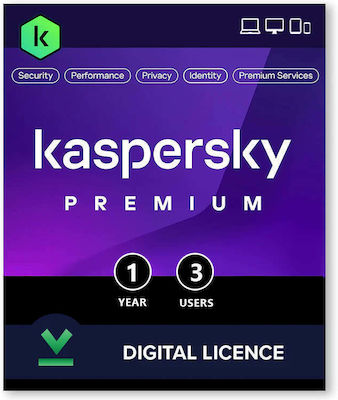 Kaspersky Premium + Customer Support for 3 Devices and 1 Year of Use