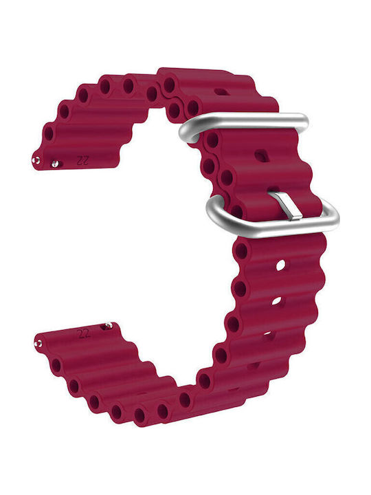 KOSTELO Gummi-Armband Burgundisch 20mm