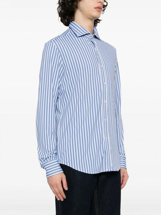 Paul & Shark Men's Shirt Long Sleeve Striped Blue